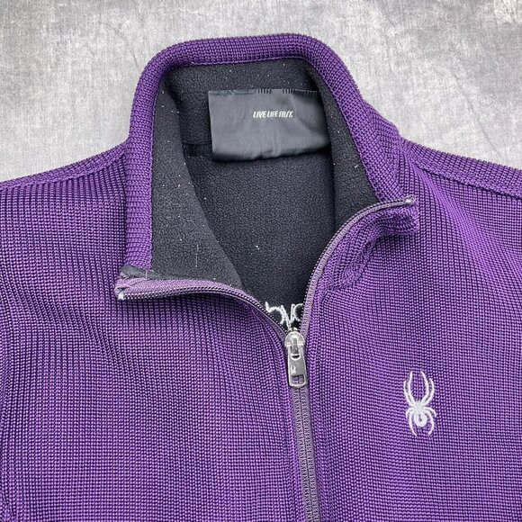 Spyder Jacket‎ Women Medium Purple Full Zip Embroidery Logo Slim Fit - Picture 2 of 10